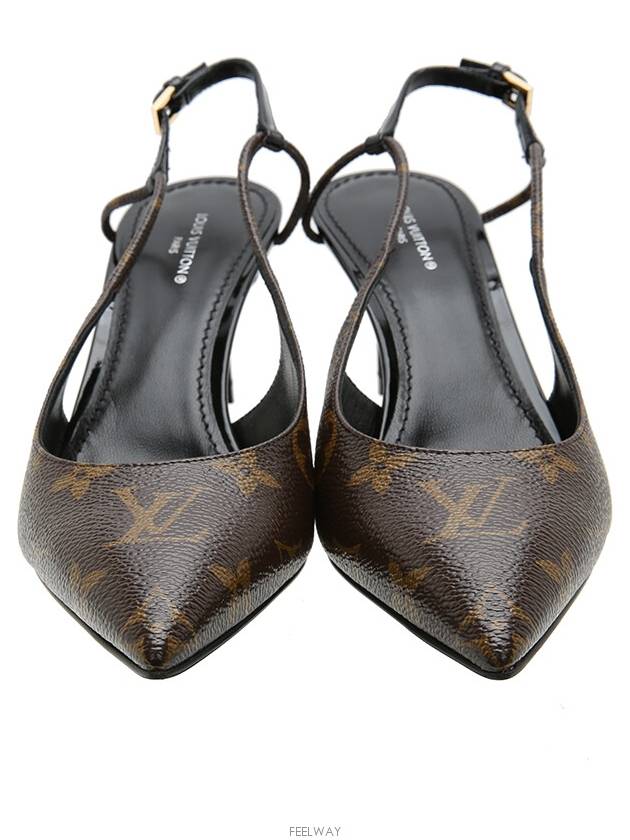 1A5NTL Monogram Sherry Slingback Pumps Heel Shoes Sandals - LOUIS VUITTON - BALAAN 8