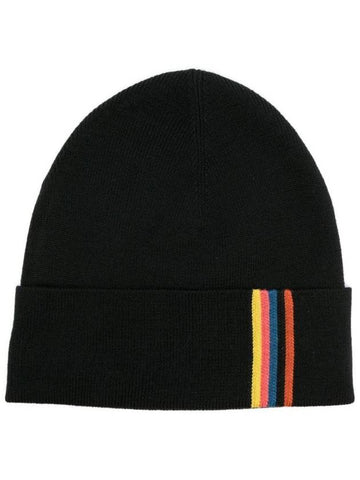 Stripe Detail Wool Beanie M1A383ALM394 - PAUL SMITH - BALAAN 1