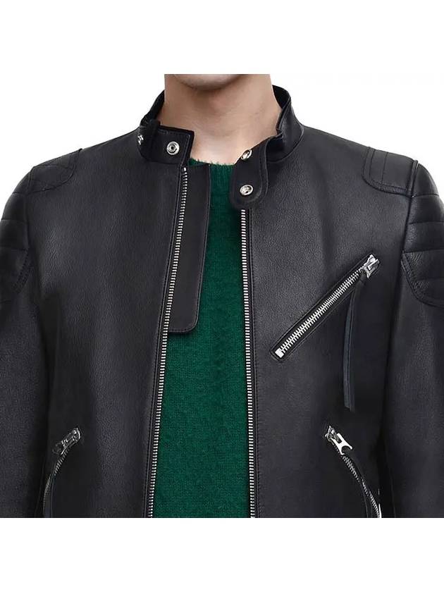 Oliver Leather Jacket Black - ACNE STUDIOS - BALAAN 11