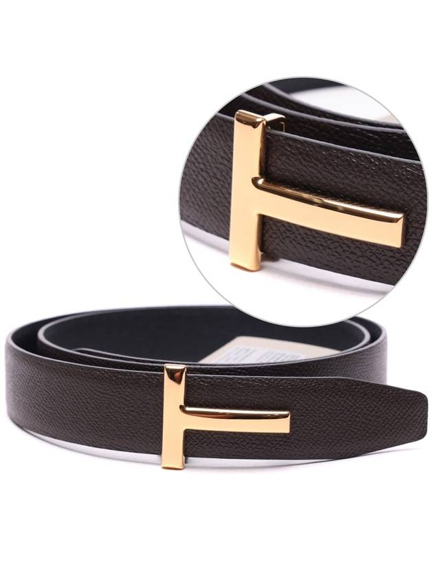 Men's T-Line Reversible Leather Belt Black Brown - TOM FORD - BALAAN 3