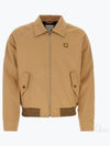 Harrington Technical Cotton Gabardine with Bold Fox Head Patch Jacket Beige - MAISON KITSUNE - BALAAN 2