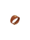 Celine leather bracelet in calfskin and gold finish brass CELTS44XBRWZZZZZ00 - CELINE - BALAAN 3