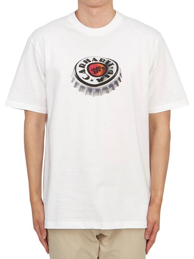 Bottle Cap Short Sleeve T-Shirt White - CARHARTT WIP - BALAAN 2