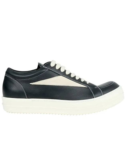 Vintage Suede Panel Low Top Sneakers Black - RICK OWENS - BALAAN 2