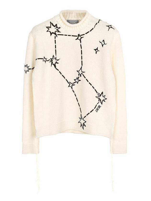 Logo Wool Knit Top White - DIOR - BALAAN 1