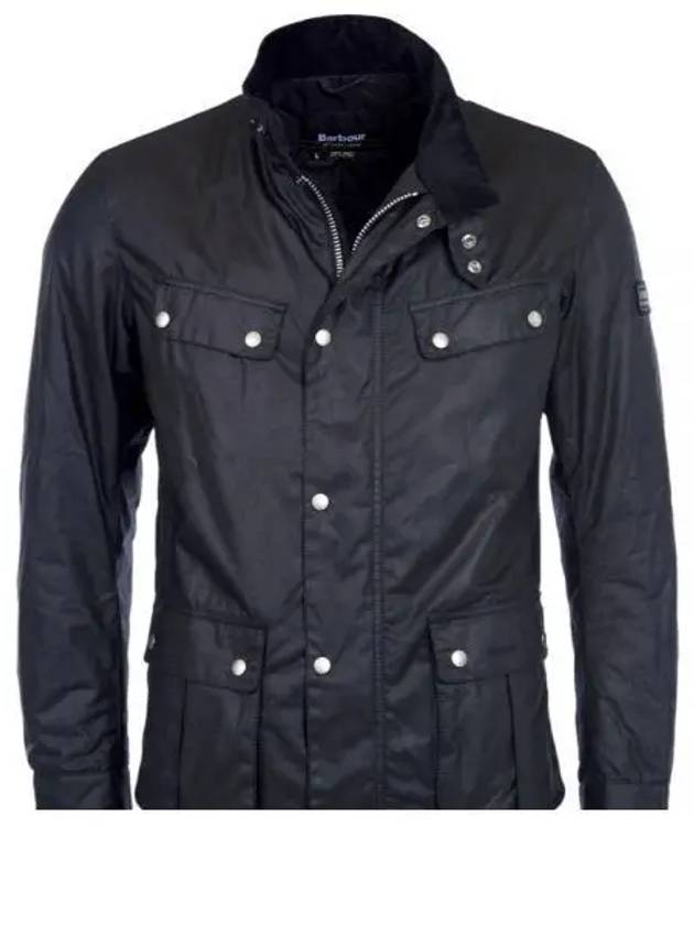 Duke Wax Button Jacket Black - BARBOUR - BALAAN 2