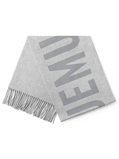 Lecharpe Fringe Logo Virgin Wool Muffler Grey - JACQUEMUS - BALAAN 2