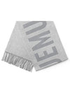 Lecharpe Fringe Logo Virgin Wool Muffler Grey - JACQUEMUS - BALAAN 3