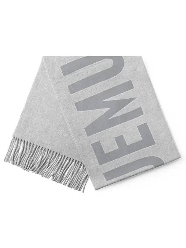 Lecharpe Fringe Logo Virgin Wool Muffler Grey - JACQUEMUS - BALAAN 6