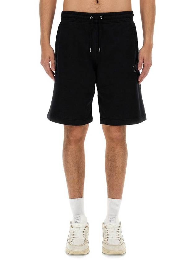 Bold Fox Head Patch Oversized Jog Shorts Black - MAISON KITSUNE - BALAAN 2