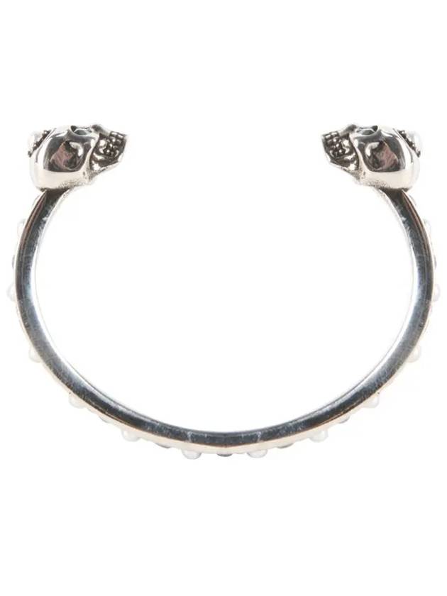 Twin Skull Cuff Bracelet Silver - ALEXANDER MCQUEEN - BALAAN 5