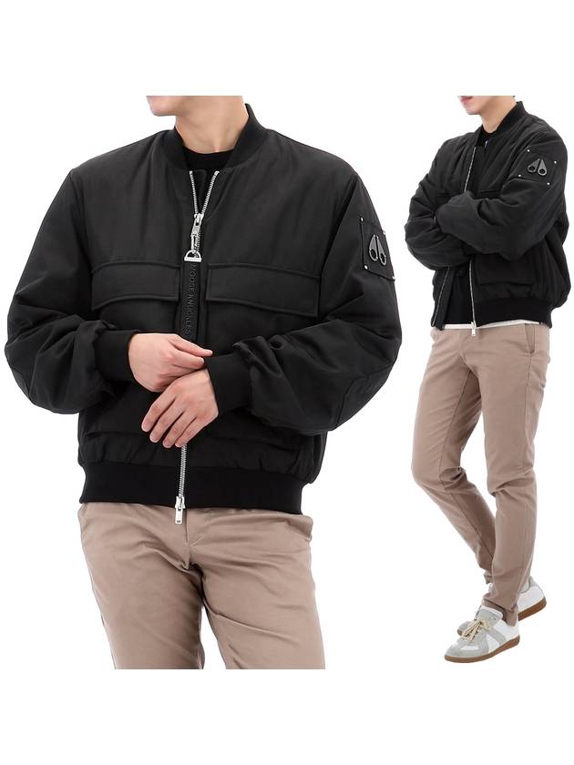 Alder Twill Bomber Jacket Black - MOOSE KNUCKLES - BALAAN 2