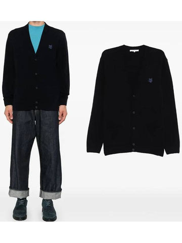 Maison Kitsune Bold Fox Head Patch Men s Wool Cardigan NM00506 P480 - POLO RALPH LAUREN - BALAAN 1