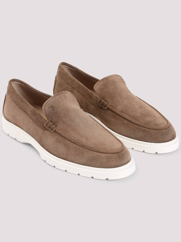 Suede Slipper Loafers Brown - TOD'S - BALAAN 4