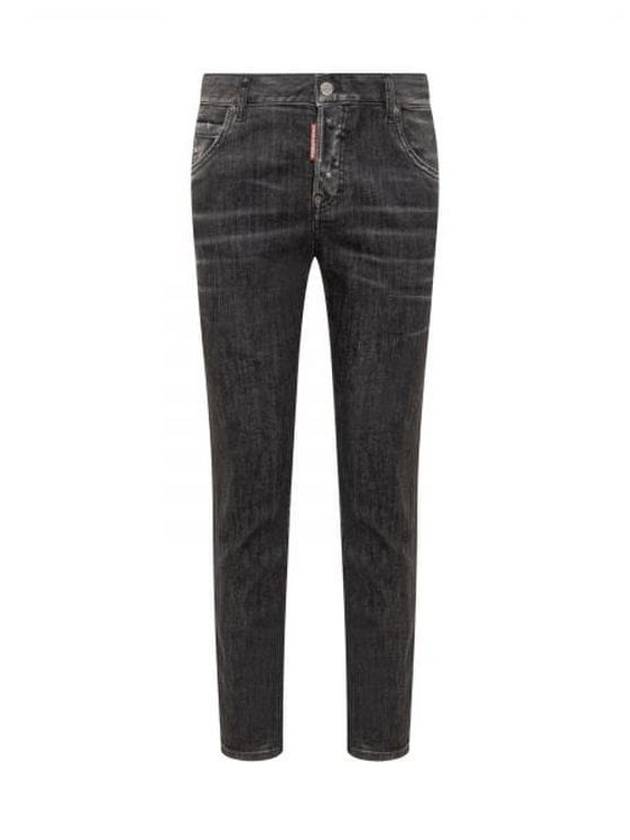 Cool Girl Low-Rise Cropped Jeans Black - DSQUARED2 - BALAAN 2