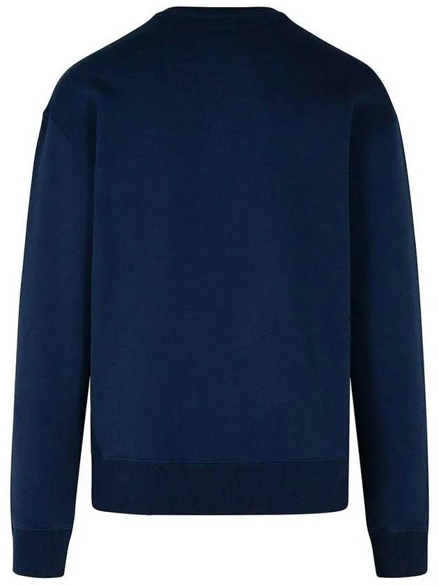 Bold Fox Head Cotton Sweatshirt Ink Blue - MAISON KITSUNE - BALAAN 3