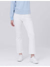 Waist Banding Cotton Span 8-quarter Semi Boot Cut White Pants DO3242PT66 1 - DOYOUKNOWMC GOLF WEAR - BALAAN 3