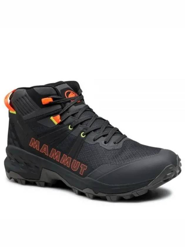 Sertig II Mid Hiking High Top Sneakers Dark Titanium Vibrant Orange - MAMMUT - BALAAN 1