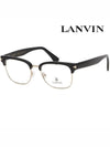 Glasses Frame LNV2109 001 Lower Gold Frame Men Women Half Horn Frame - LANVIN - BALAAN 1