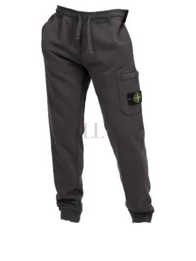 Compass Patch Cotton Jersey Track Pants Dark Grey - STONE ISLAND - BALAAN 2