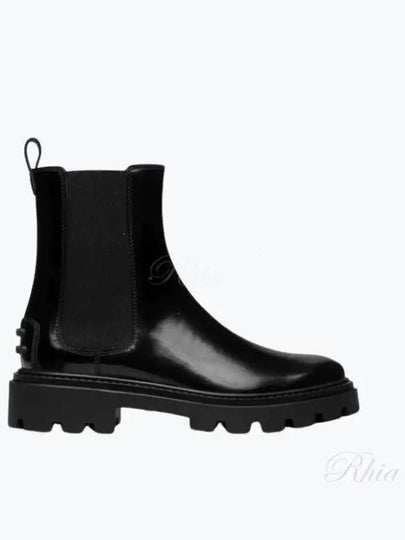 Leather Glossy Chelsea Boots Black - TOD'S - BALAAN 2