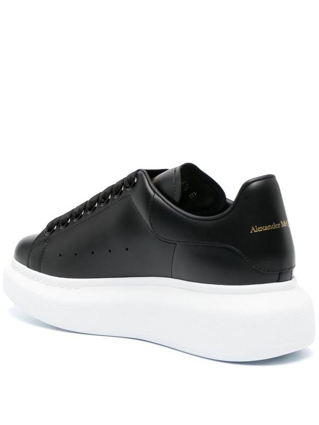 Oversized Leather Low Top Sneakers Black - ALEXANDER MCQUEEN - BALAAN 5