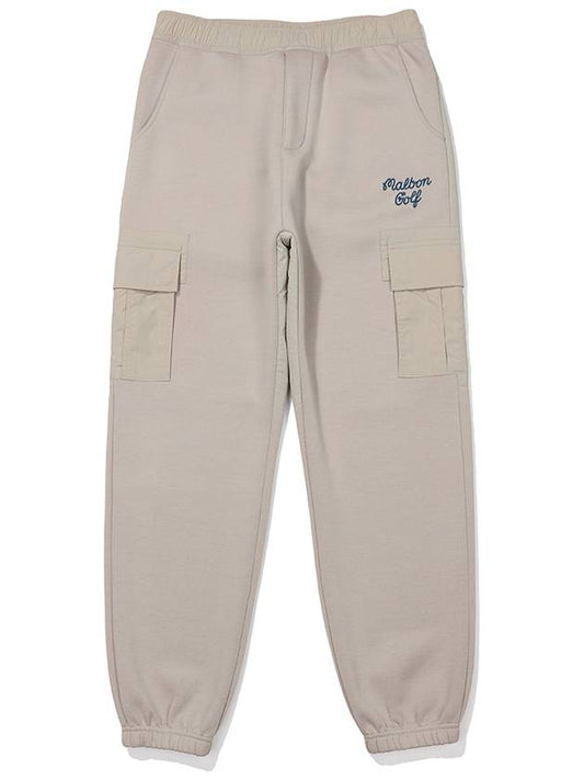 Airy double layer jogger pants BEIGE MAN - MALBON GOLF - BALAAN 1