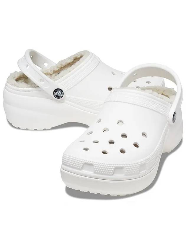 Classic Platform Lined Clog Women White 207938 100 - CROCS - BALAAN 5