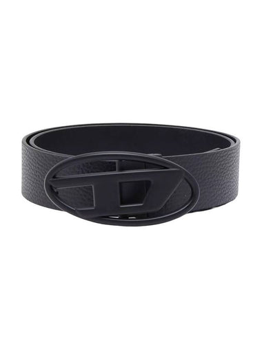 1DR Reversible Logo Leather Belt Black - DIESEL - BALAAN 1