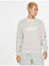 Airmoji Crew Sweatshirt Grey - NIKE - BALAAN 2