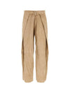 Suede Belt Strap Slacks Beige - AMI - BALAAN 1