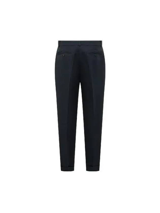 Cotton Satin Slacks Navy - TOM FORD - BALAAN 3