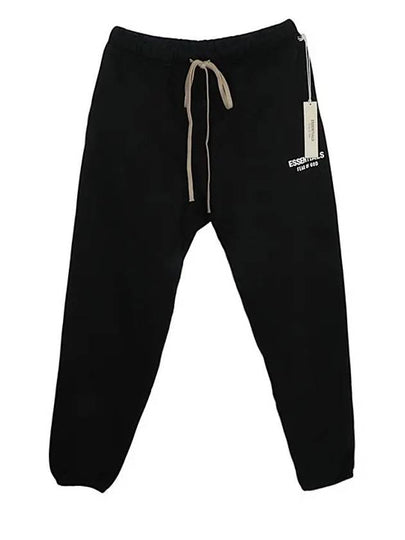 Essentials Logo Print Drawstring Track Pants Black - FEAR OF GOD ESSENTIALS - BALAAN 2