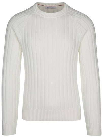 White Cotton Jumper M28707500C2723 B0561002186 - BRUNELLO CUCINELLI - BALAAN 2