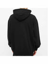 Men's White Embroidered Logo Hoodie Black - BALENCIAGA - BALAAN.