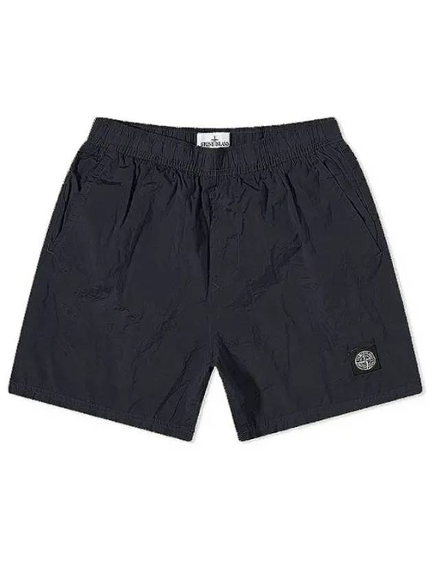 Men's Logo Patch Nylon Swim Shorts Charcoal - STONE ISLAND - BALAAN 2