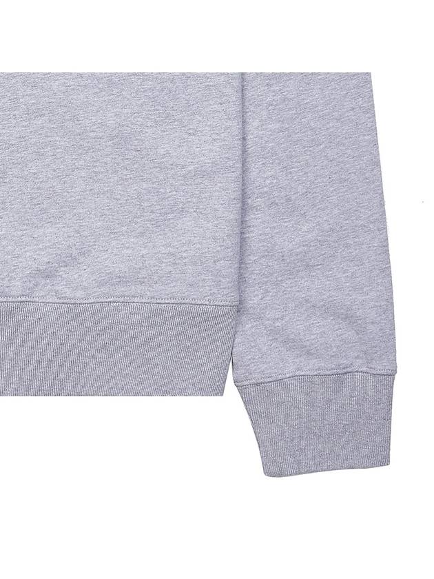 Fox Head Patch Half Zipper Sweatshirt Light Grey Melange - MAISON KITSUNE - BALAAN 7