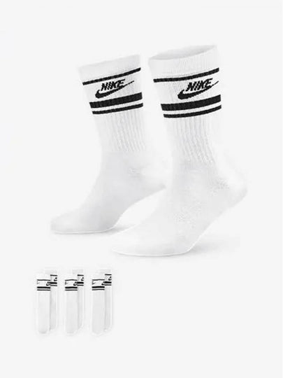 Sportswear Everyday Essential Crew Socks 3 Pack White - NIKE - BALAAN 2