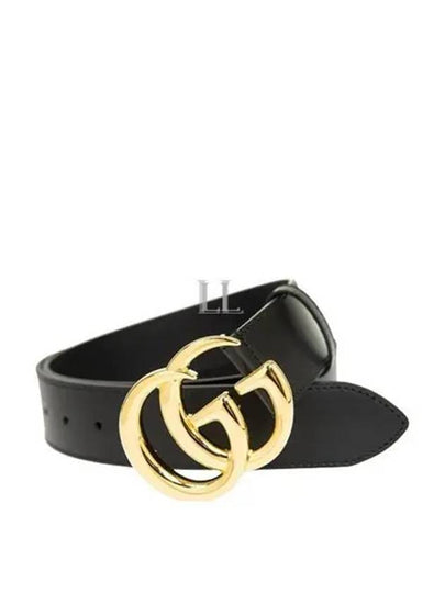 Double G Buckle Leather Belt Black - GUCCI - BALAAN 2