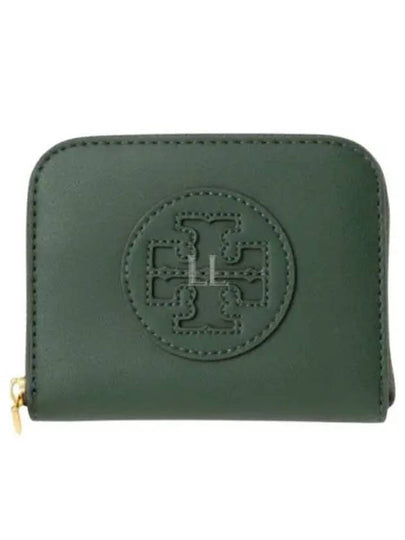 Ella Bio Small Zipper Card Wallet Green - TORY BURCH - BALAAN 2