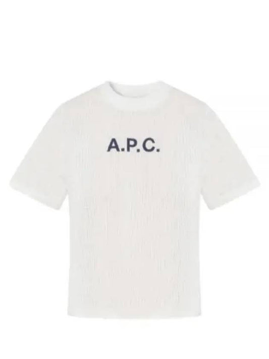 Mae Pique Mesh Short Sleeve T-Shirt White - A.P.C. - BALAAN 2