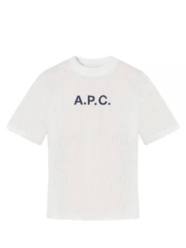 Mae Pique Mesh Short Sleeve T-Shirt White - A.P.C. - BALAAN 2