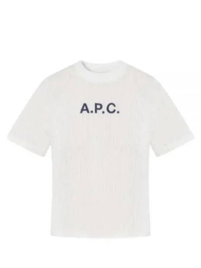 Mae Pique Mesh Short Sleeve T-Shirt White - A.P.C. - BALAAN 2