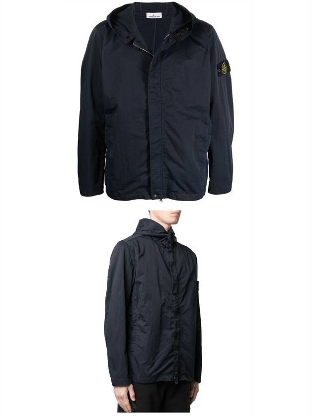 Wappen Patch Nylon Batavia Zip Up Jacket Navy - STONE ISLAND - BALAAN 5