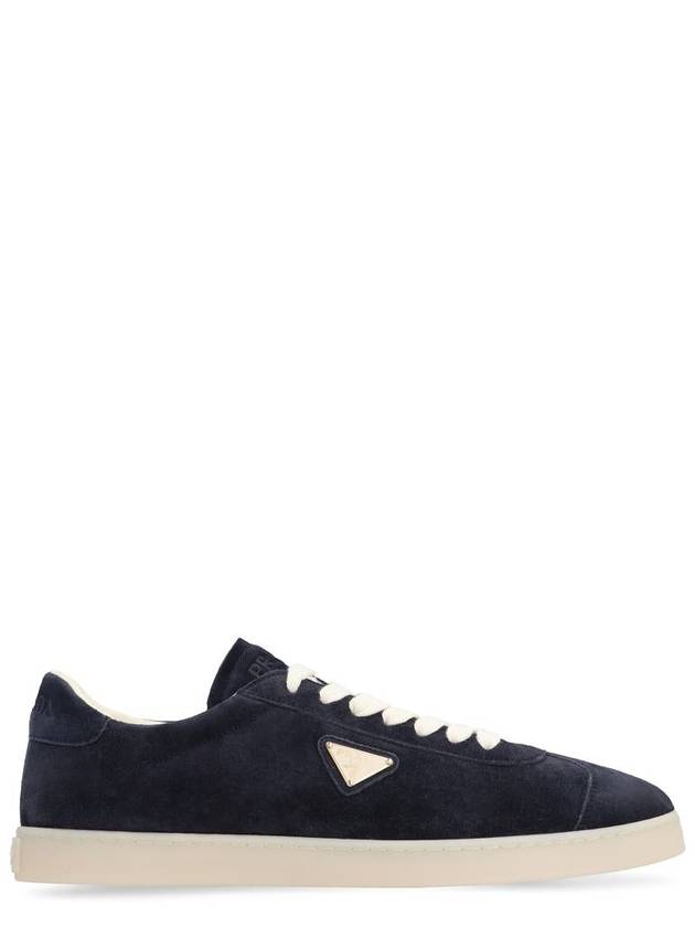 Lane Suede Low Top Sneakers Navy - PRADA - BALAAN 2