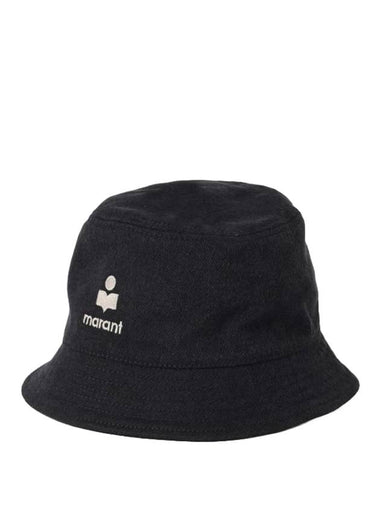 Haley Embroidered Logo Bucket Hat Black - ISABEL MARANT - BALAAN 1