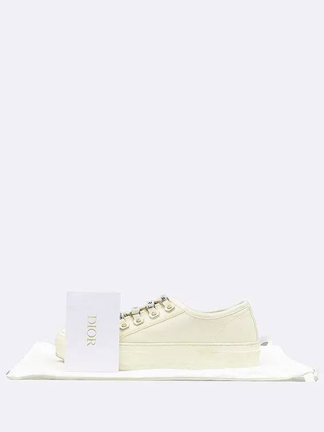 KCK177CVA S06W White Cotton Canvas WALK N Women s Sneakers 225MM - DIOR - BALAAN 1