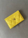 Classic card slot card holder caviar yellow gold plated AP0213 - CHANEL - BALAAN 7