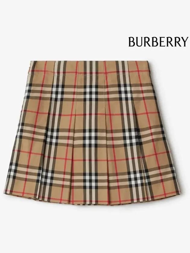 Kids Skirt 8073001ARCHIVEBEIGE Beige - BURBERRY - BALAAN 3