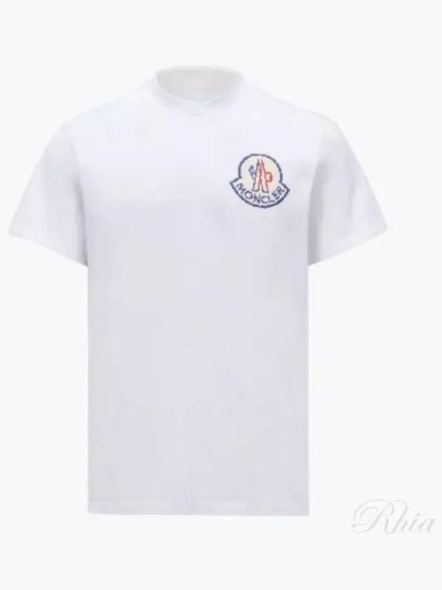 Logo Crew Neck Short Sleeve T-Shirt White - MONCLER - BALAAN 2